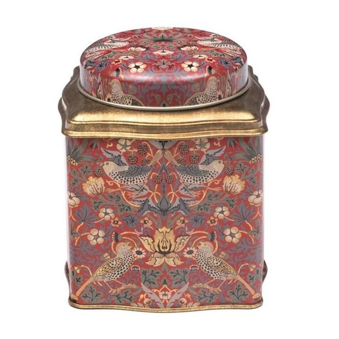 Hovedbilde Teboks Red Strawberry Thief av William Morris