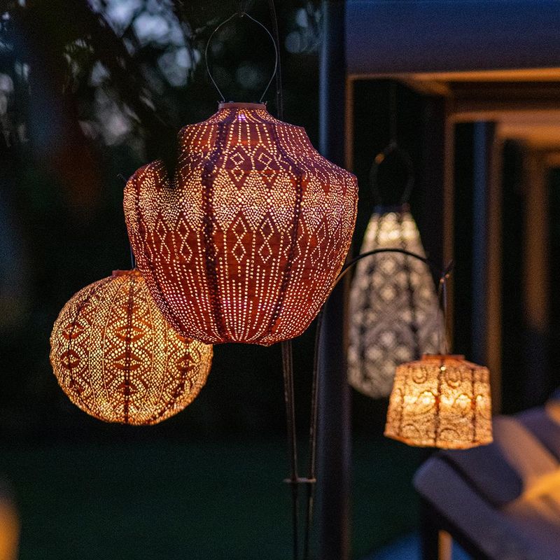 Lumiz Solcelle Led Lykt Lampshade 28 Funale Mocha Mousse