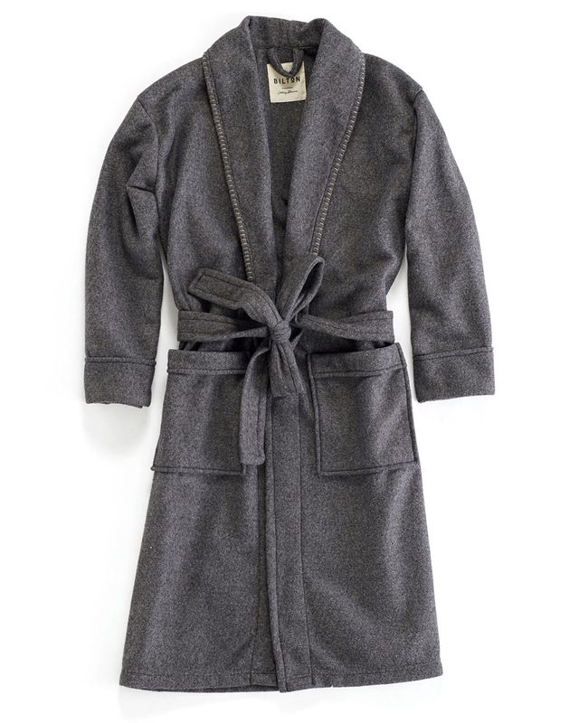 Morgenkåpe i melange fleece L/XL