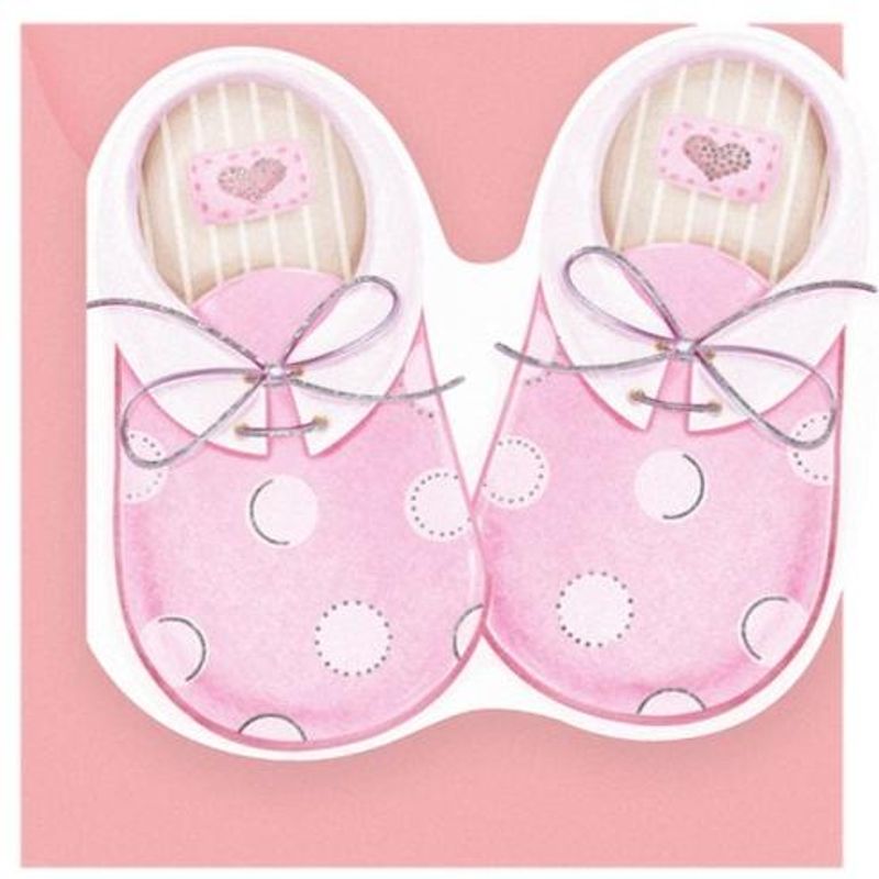 Nyfødtkort S Baby Shoes Girl Legami