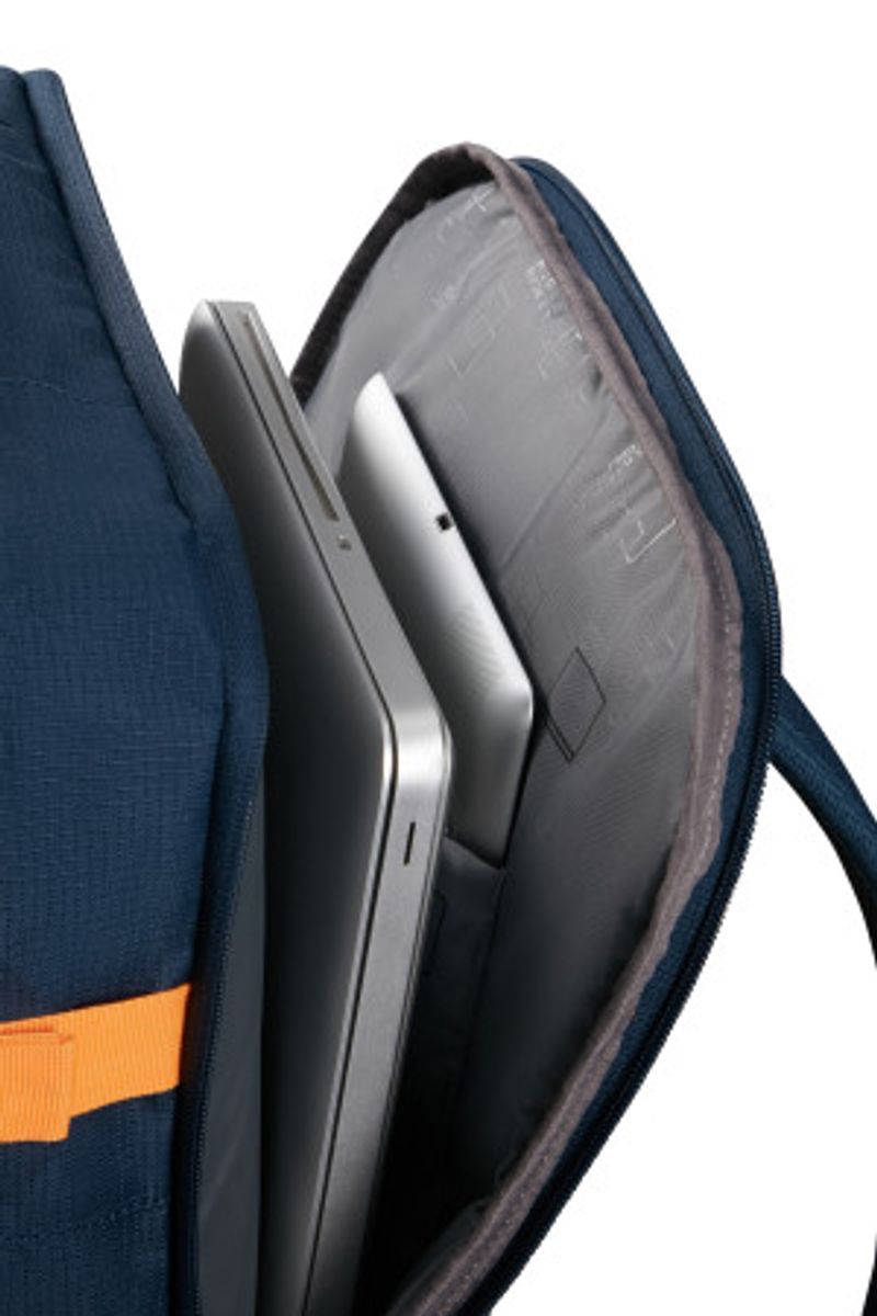 American Tourister Take2Cabin Casual Backpack M – Dark Navy / Radiant Orange