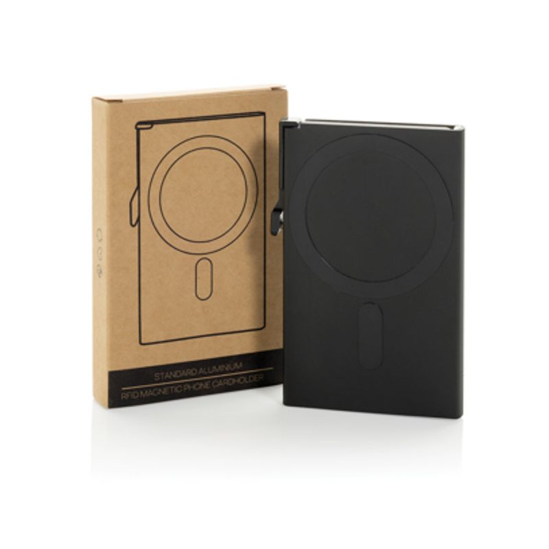Magnetisk RFID-kortholder i aluminium til mobil – opptil 7 kort