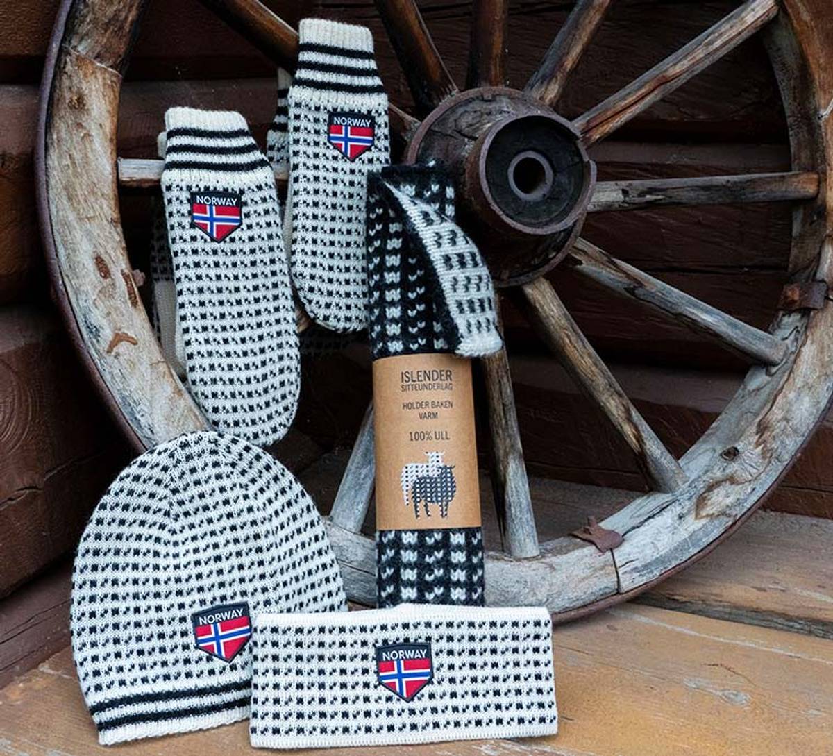 Islender Strikkelue, hvit