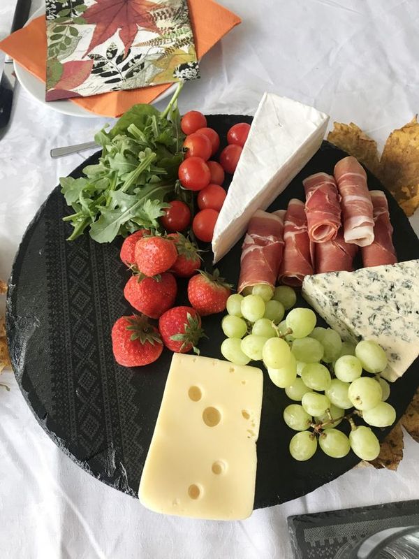 Skifer rundt fat med serveringskarusell Marius®