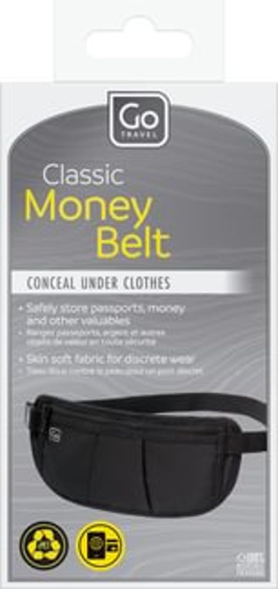 Pengebelte Money Minder, sort - Go Travel 