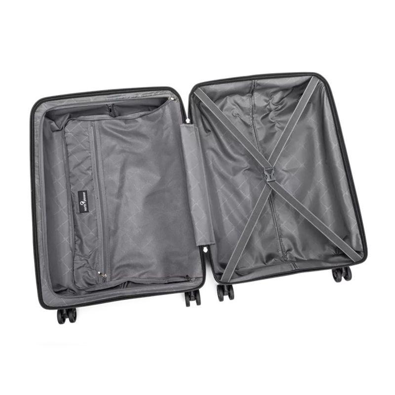 North Pioneer PRG Koffert Medium, 4 hjul, 68 cm, 70L, Sort