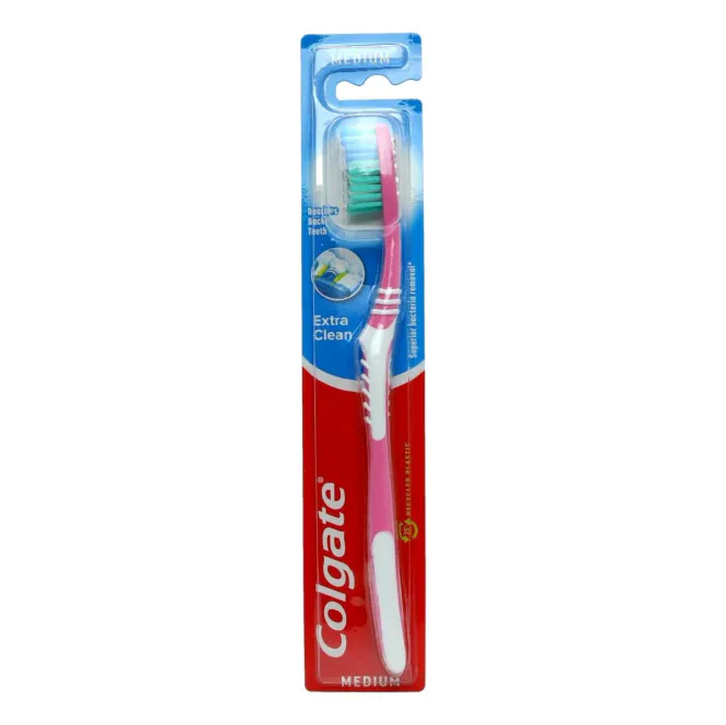 Hovedbilde Tannbørste Extra Clean, medium, rosa - Colgate