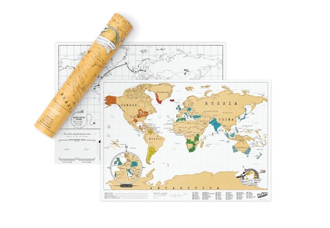 Hovedbilde Scratch Map Travel Edition skrapekart fra Luckies of London