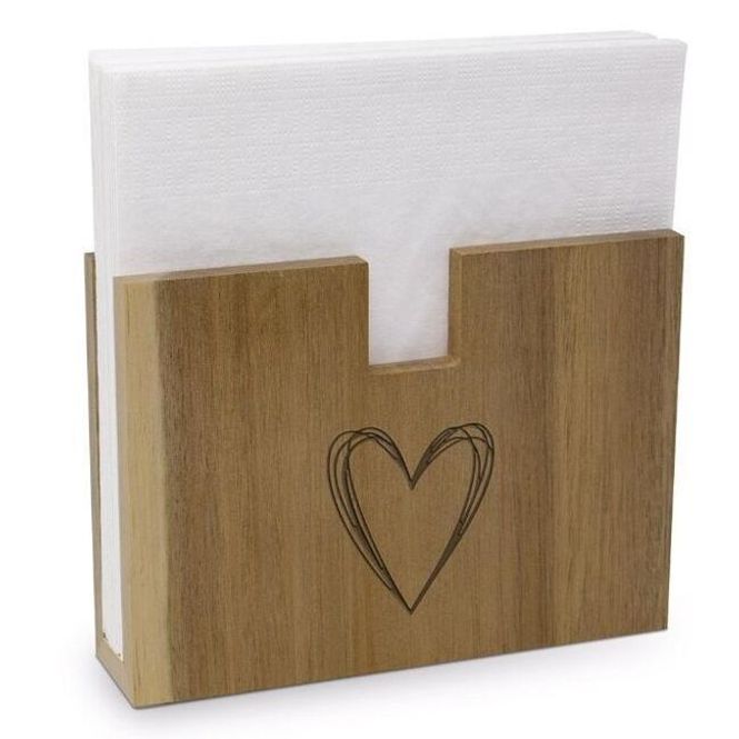 Hovedbilde Serviettholder Pure Heart i tre fra PPD 