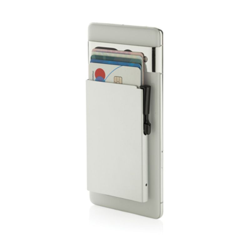 Magnetisk RFID-kortholder i aluminium til mobil – opptil 7 kort