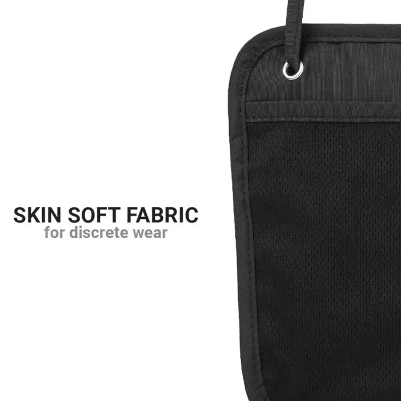Nakkepose for Pass (Passport Pouch), svart fra Go Travel