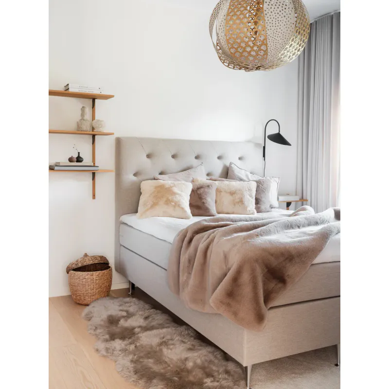 Fluffy Pledd 120x180 cm – Nougat