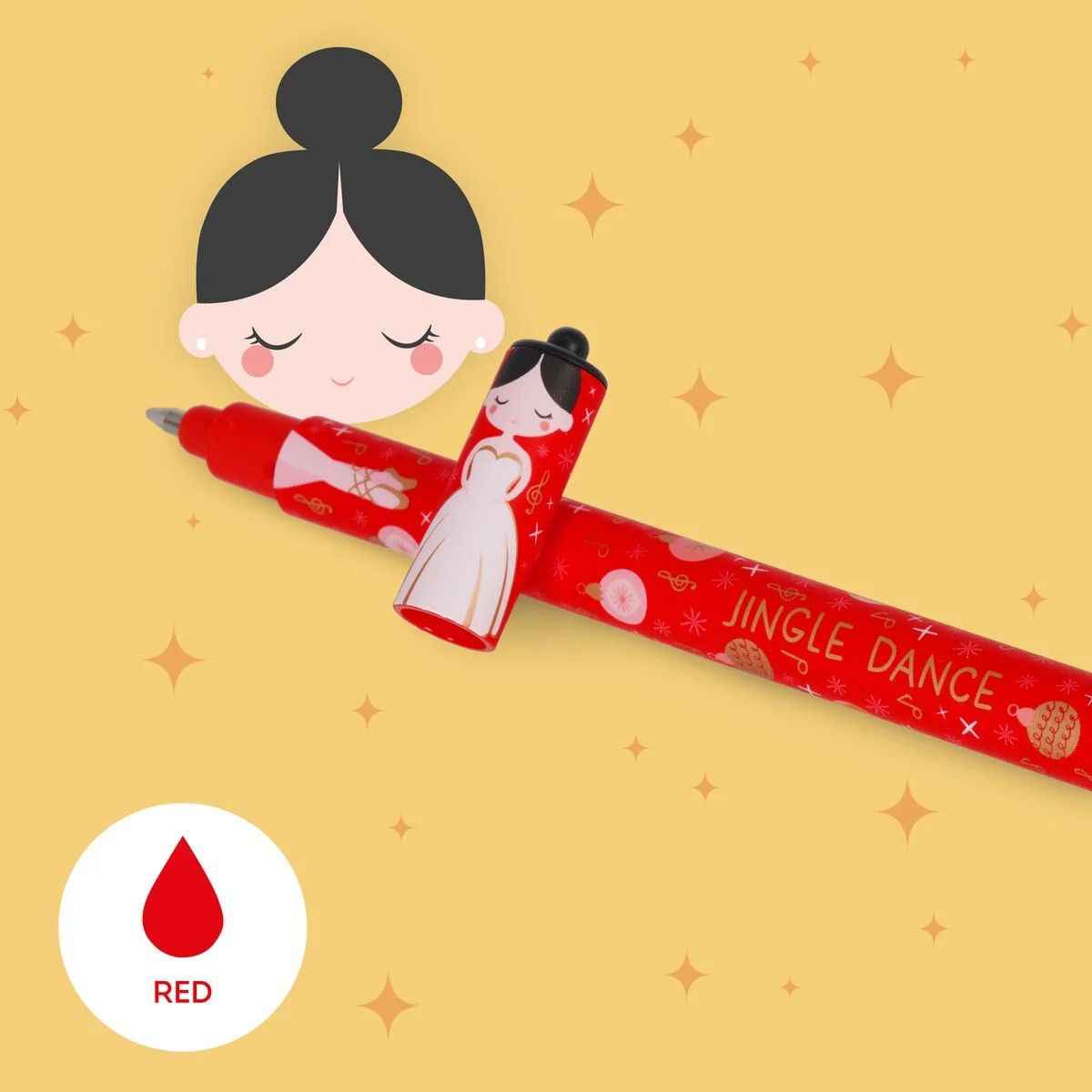 Viskbar Penn / Kryssordpenn 3 pk Julemotiv Legami