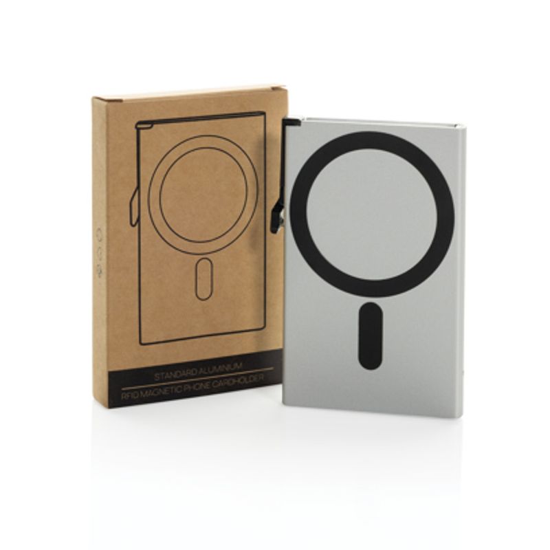 Magnetisk RFID-kortholder i aluminium til mobil – opptil 7 kort
