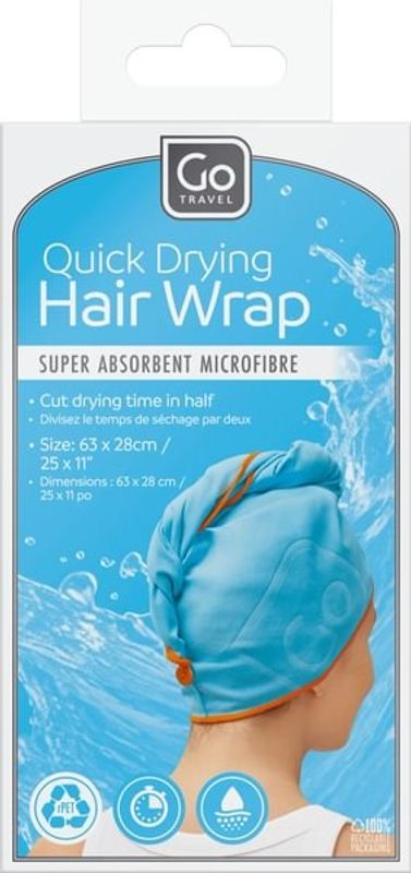 Hårturban microfiber - Go Travel