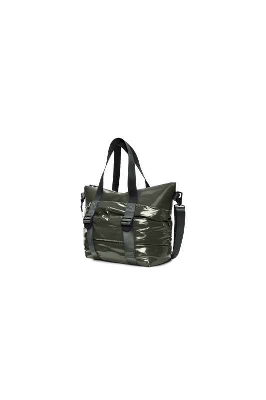 Rains, Puffer Mix Tote Bag Mini - Swamp