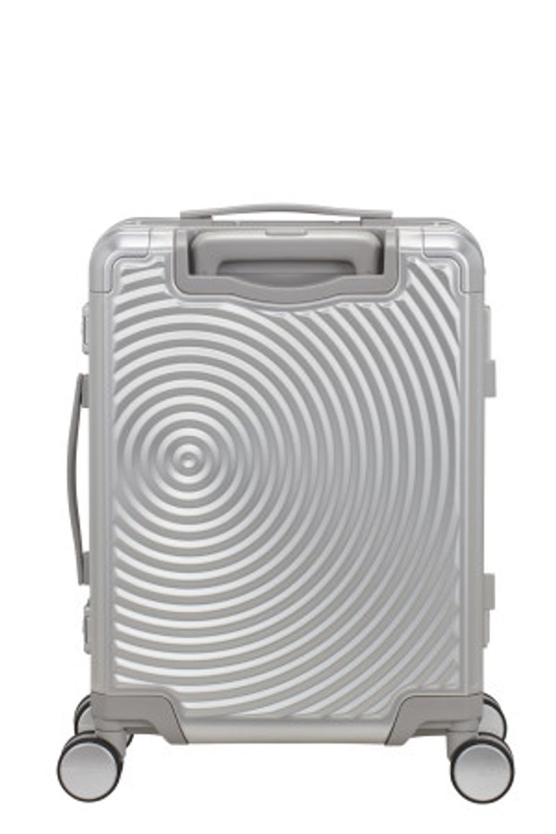 American Tourister Soundbox Alu Spinner 55 cm – Silver
