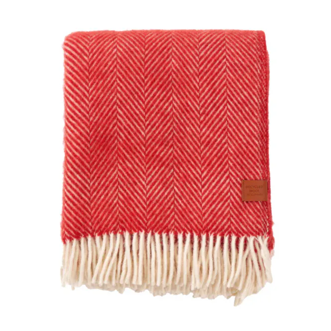 Hovedbilde Herringbone Ullpledd 130x180– Radish fra Klippan