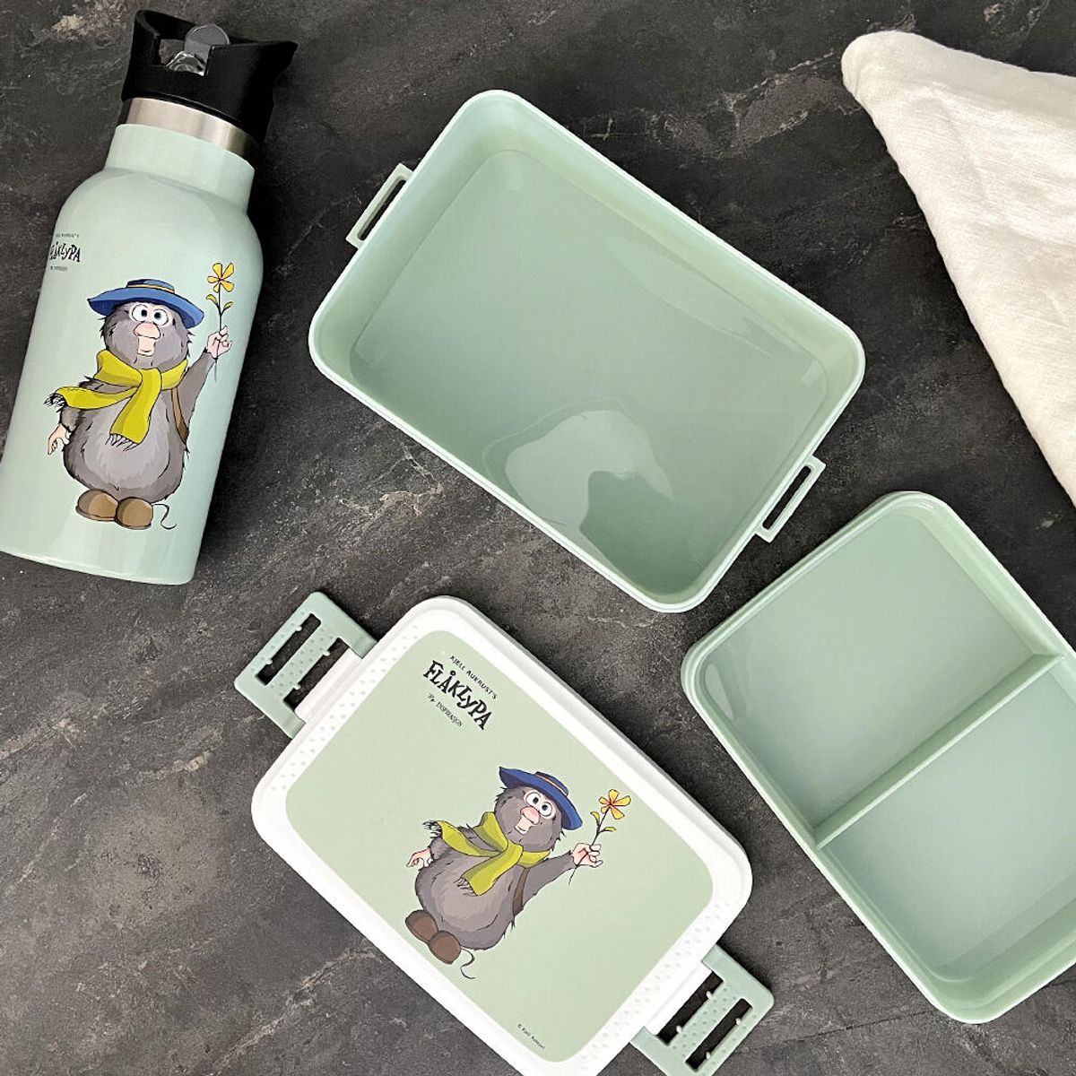 Flåklypa drikkeflaske Grønn, Ludvig 350 ml