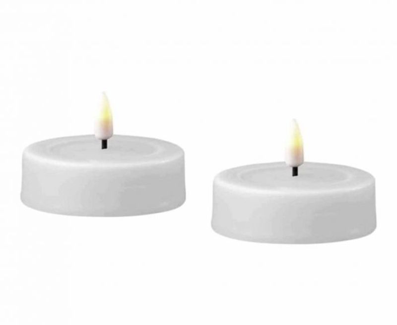 Deluxe Homeart Hvit Telys Jumbo 2PK