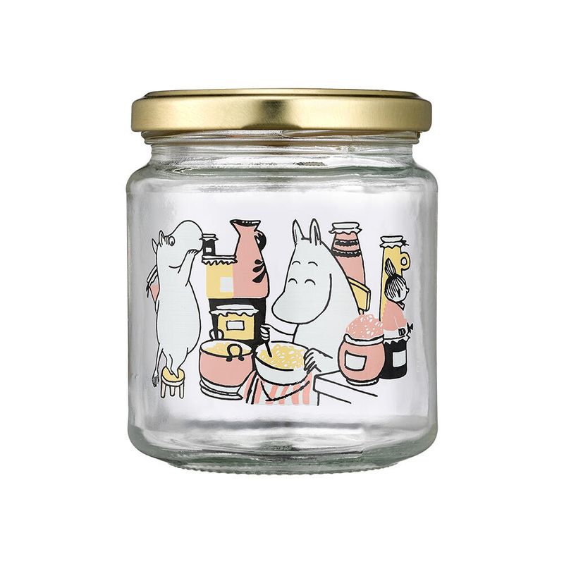 Mummi glasskrukke 0,3L + 4 klistremerker