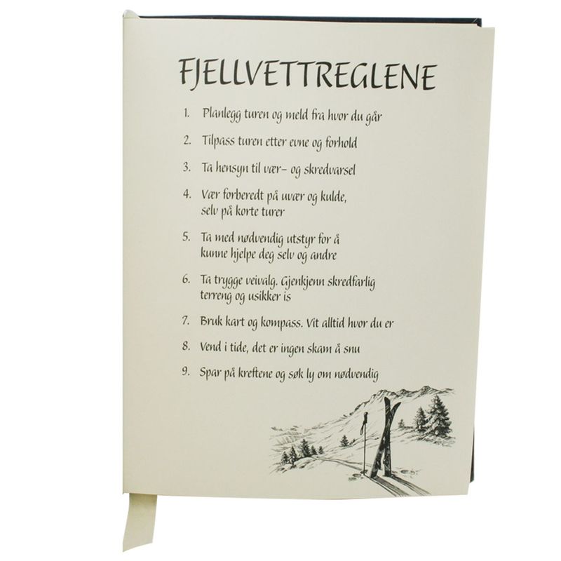 Hyttebok Elg med nye Fjellvettreglene