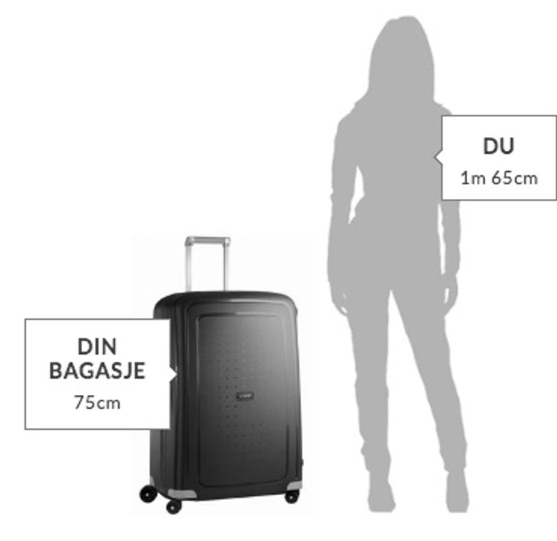 Stor koffert 102L spinner  4 doble hjul S`cure Samsonite