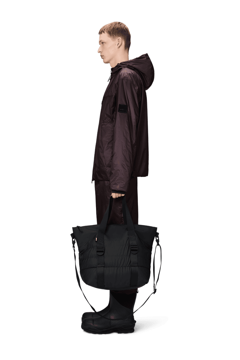 Rains, Puffer Mix Tote Bag Mini - svart
