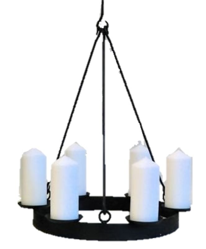 Smijern Lysekrone 6 Kubbelys rund 40 cm 