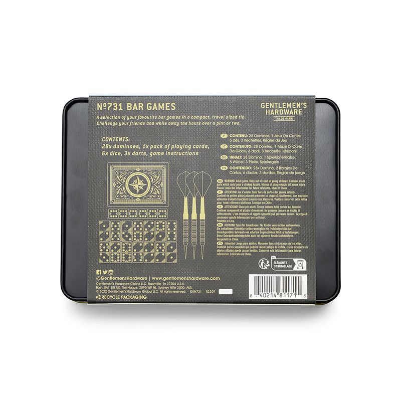 Barspel i plåtburk Gentleman's Hardware