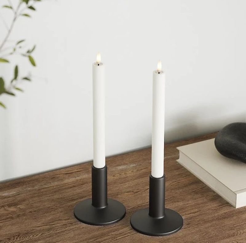 Stearinlys LED Hvit 2 pk - 24 cm