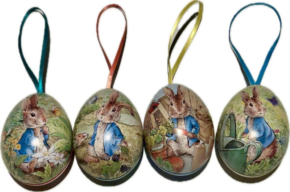Peter Rabbit mini påskeegg, oransje snor