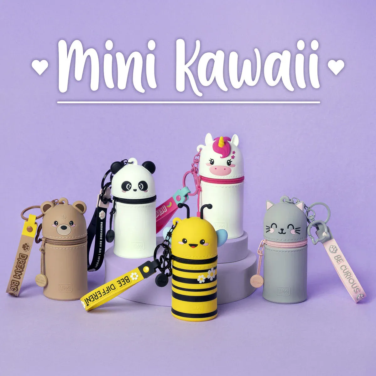 Mini Kawaii Bie – Søt mini pung med nøkkelring