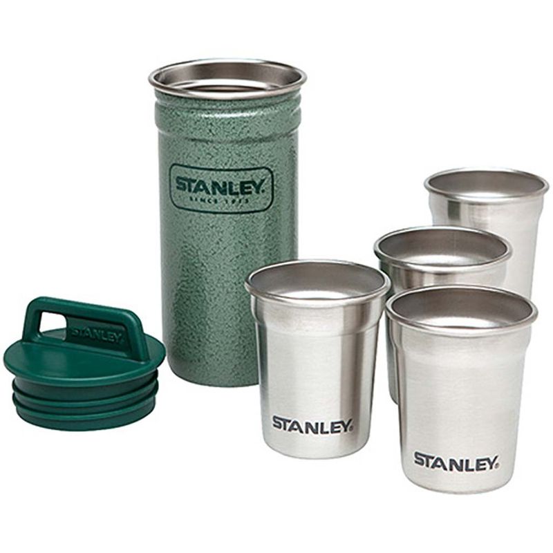 Gavesett lommelerke & 4 snapsglass Stanley