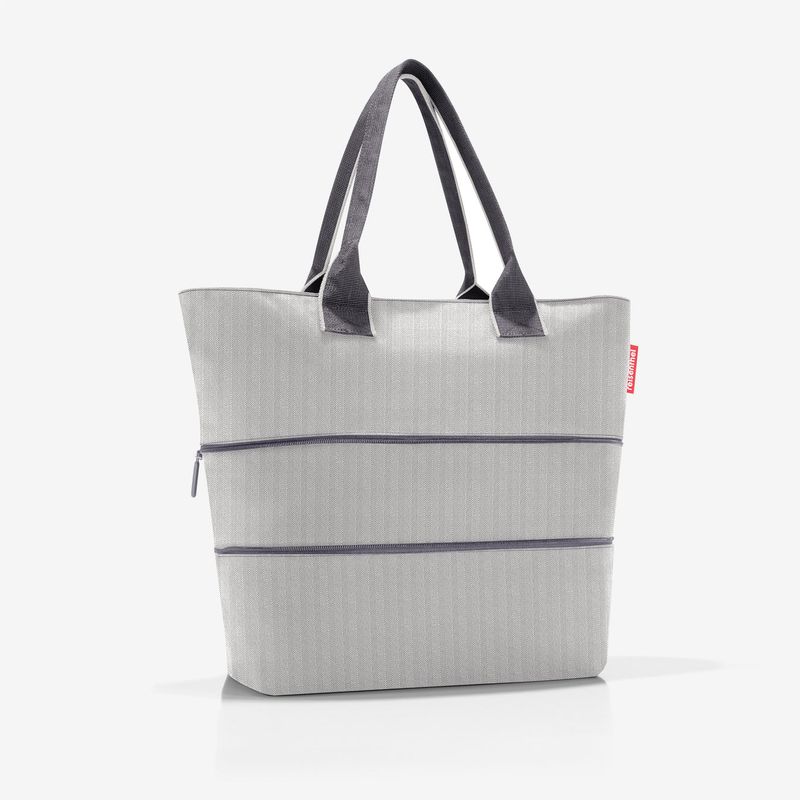Veske Shopper E1 Ekspanderer, Herringbone grey - Reisenthel