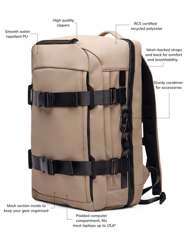 Baltimore RCS explorer-ryggsekk, beige