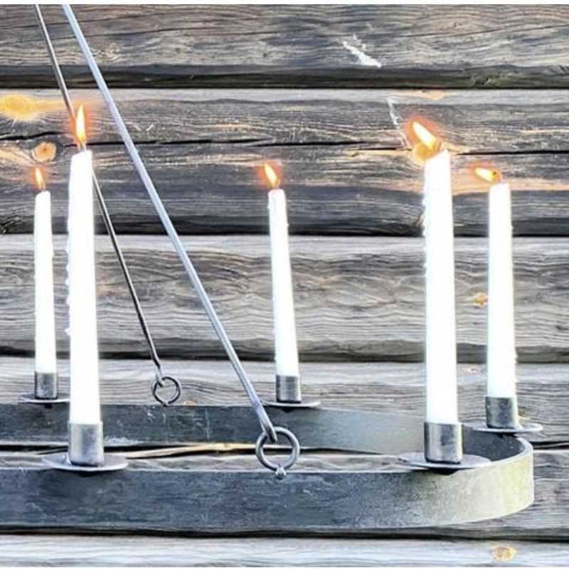 Smijern Lysekrone 10 lys oval 110 cm håndlagd