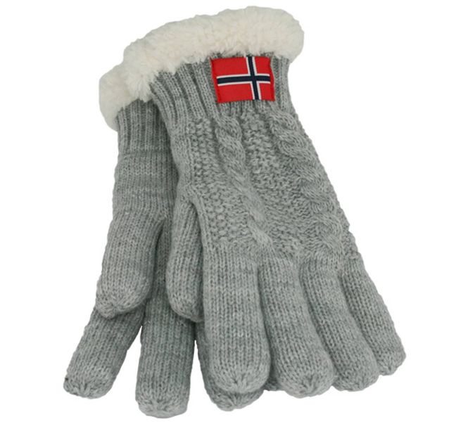 Hovedbilde Strikkevanter med fluffy fòr