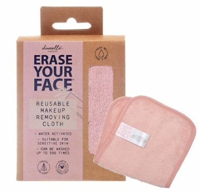 Hovedbilde Erase Your Face – Gjenbrukbar sminkefjerningsklut, rosa fra Danielle Creations